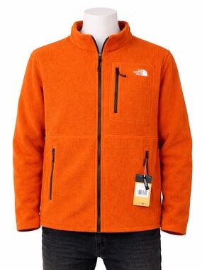 The North Face Yumiori Fleece Jacket Mens 2XL Orange Full Zip NWT Outdoor Warm